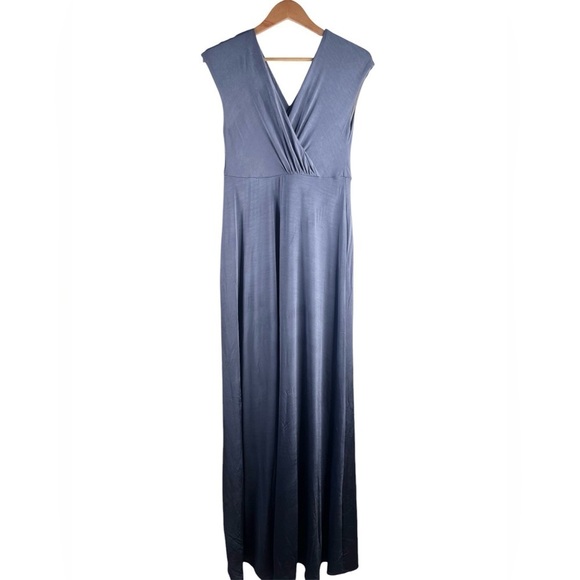 Tiffany Rose FRANCESCA MATERNITY MAXI DRESSIn Steel Blue Size 3 or 8-10 US - Picture 3 of 8